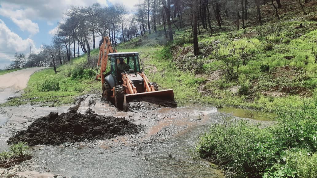 The Water Resources Directorate in Latakia continues its interventions to address the effects of rain in Qastal Ma'af.