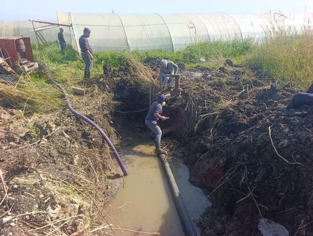 The water resources department in Tartus is addressing the leakage problem in the Western Canal branch.