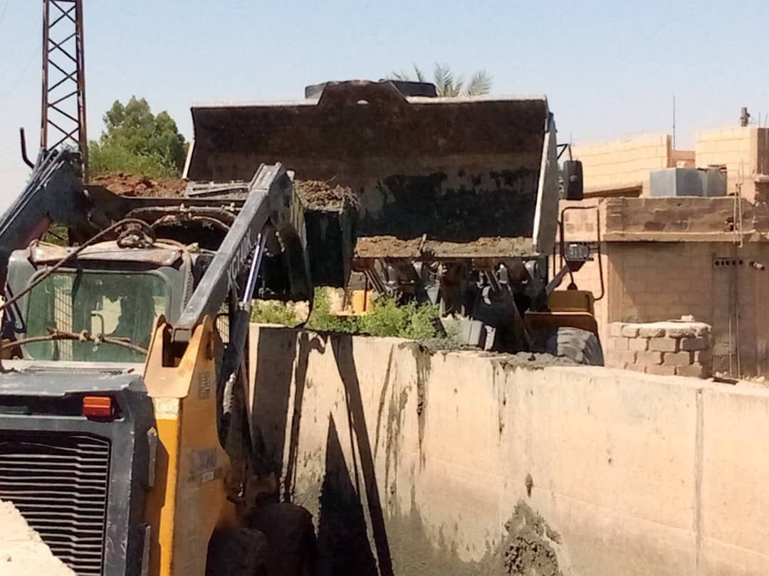 Routine maintenance work on irrigation networks in Deir Ezzor Governorate