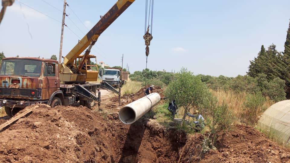 Maintenance of the 'MPL4' line for irrigating 400 hectares of farmland in the Akkar plain