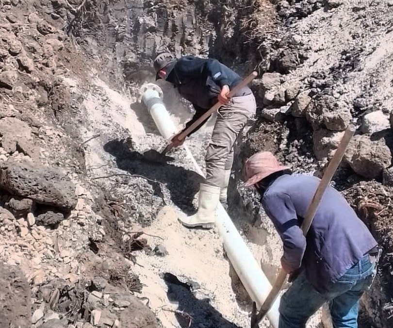 Repairing a fault in the irrigation network in Al-Fawwar restores water supply to 200 dunams.