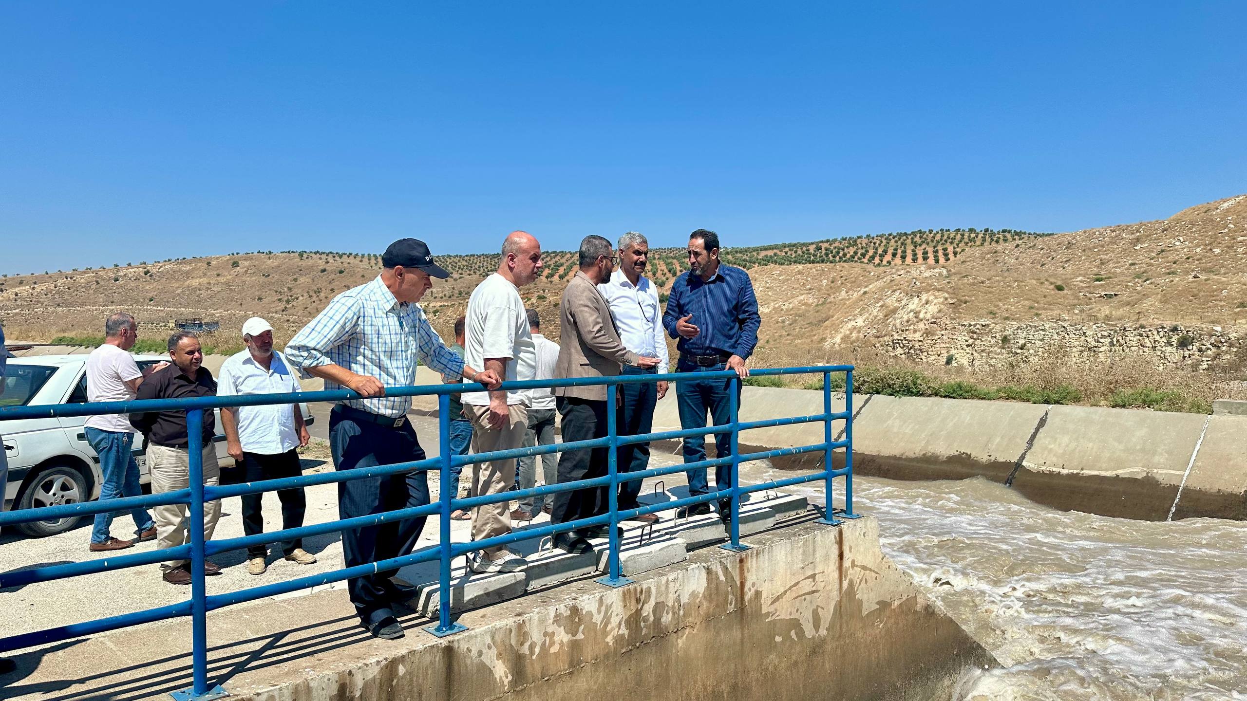 Releasing irrigation water from Mdeyanki Dam to support the agricultural season in the Afrin plains