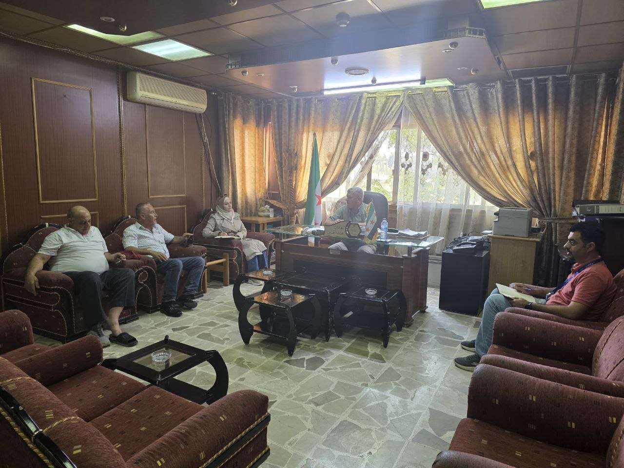 Homs Resources held a meeting with the organization/OPS/ to coordinate on the rehabilitation of the upper Orontes irrigation canals