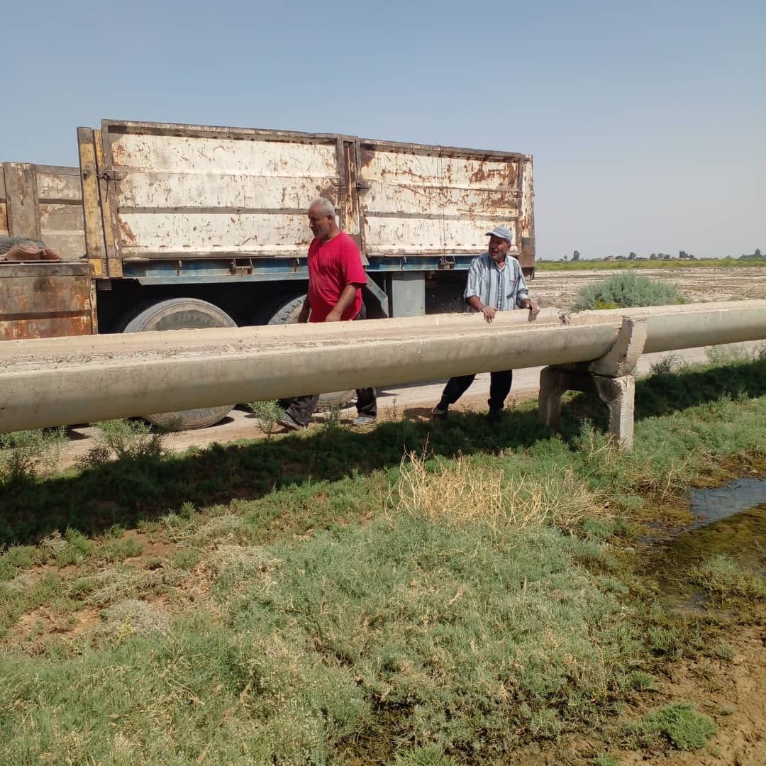 Continuing irrigation network maintenance work in the third sector