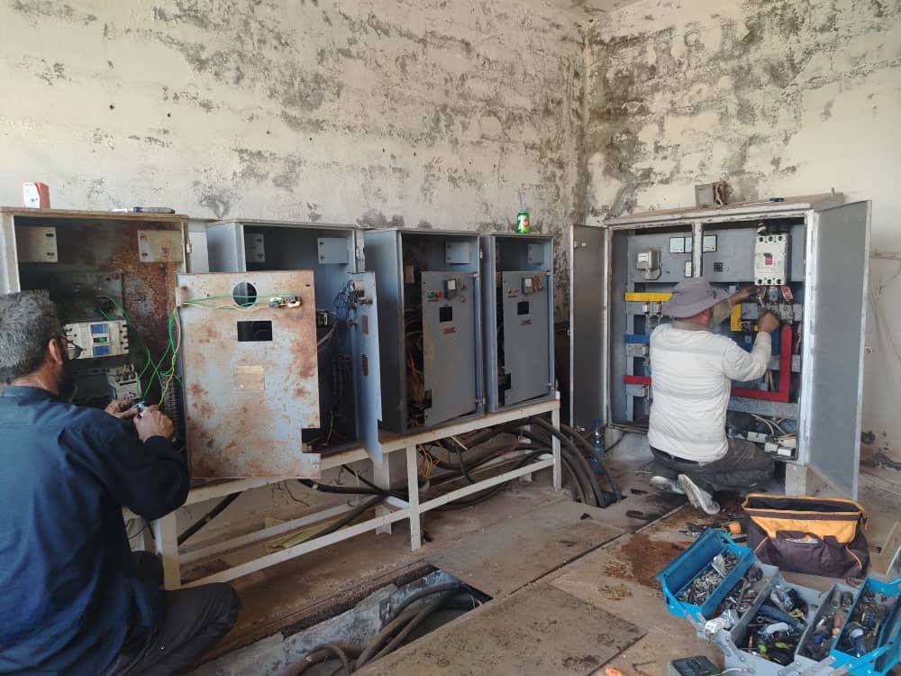 Maintenance of electrical panels in the groundwater wells project