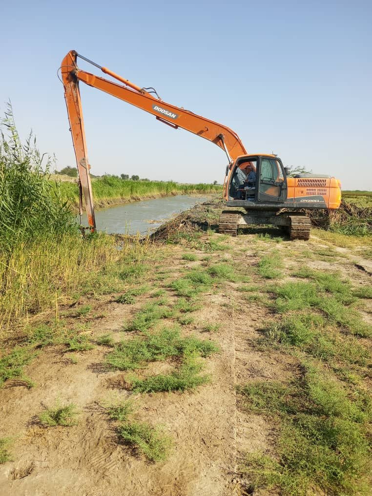 Ongoing maintenance and dredging of drainage channels in the countryside of Deir Ezzor