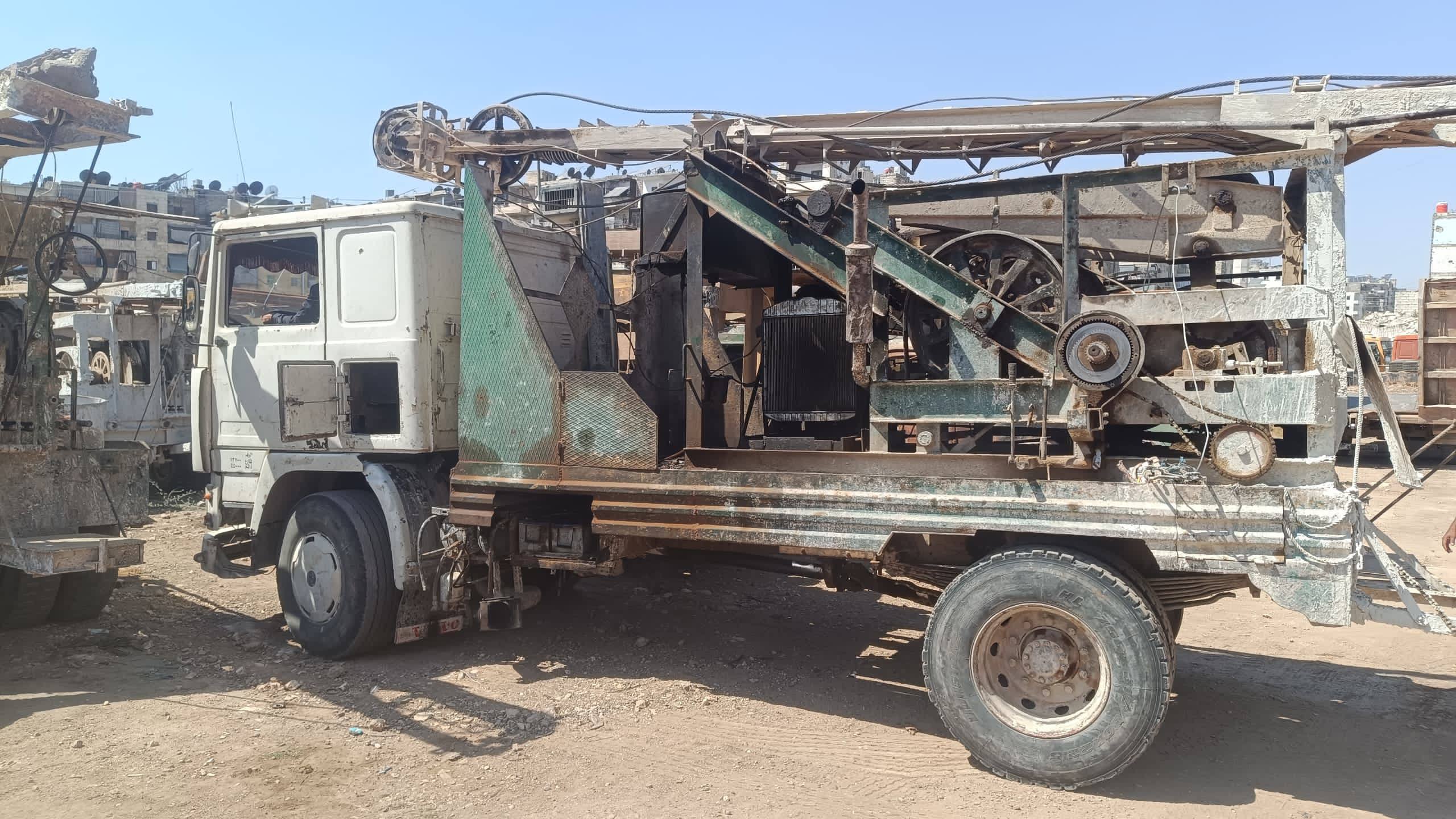 Two excavators operating without a license were seized in the southern countryside of Aleppo